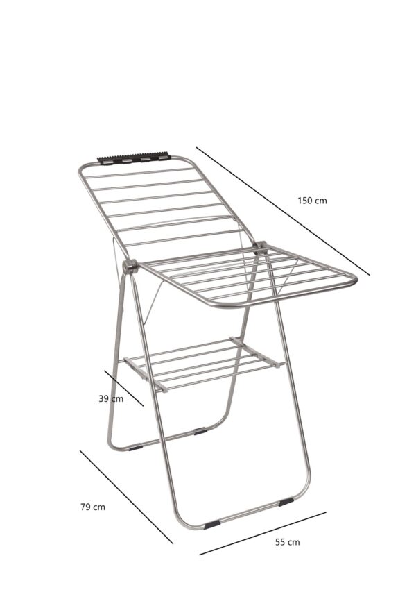 Tendedero de ropa plegable acero inoxidable Kingrack - Imagen 2
