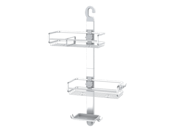 Organizador colgante de ducha aluminio inoxidable baño - Imagen 8