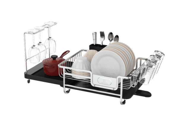 Secaplatos Escurridor de platos y cubiertos aluminio Inoxidable extensible - Imagen 5