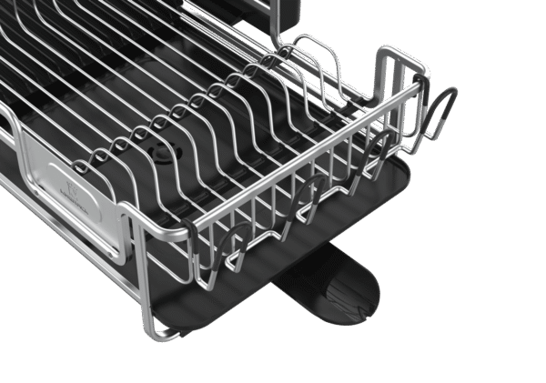 Secaplatos Escurridor de platos y cubiertos aluminio Inoxidable extensible - Imagen 9