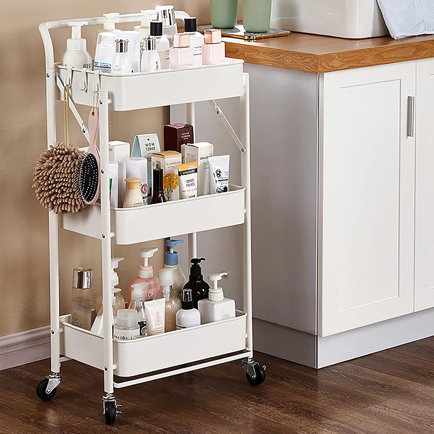 Carrito auxiliar plegable Blanco Kingrack - Imagen 5