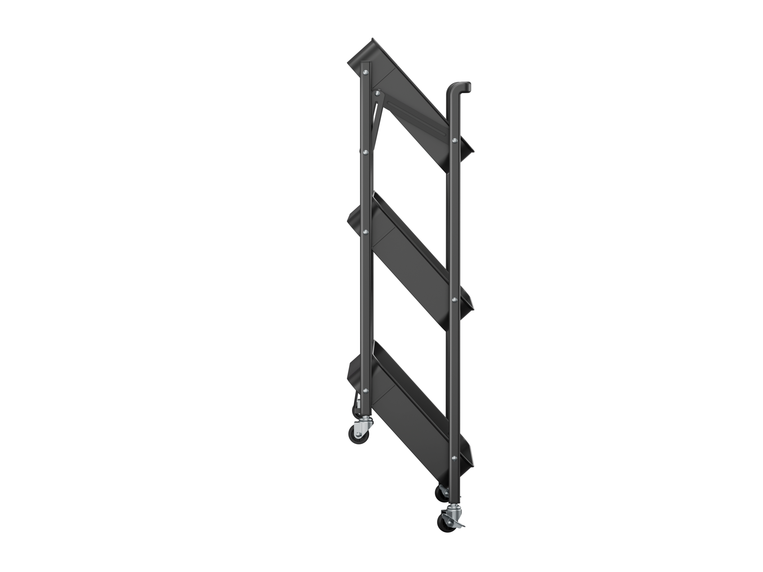 Carrito auxiliar plegable Negro Kingrack - Imagen 5