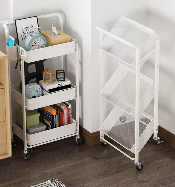 Carrito auxiliar plegable Blanco Kingrack - Imagen 3